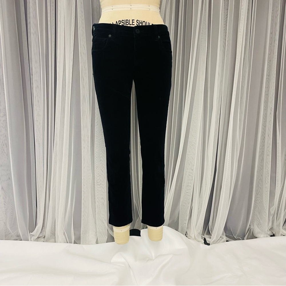 Edyson Black Corduroy mid-rise straight jeans size 26P
